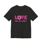 Love One Another T‑Shirt — Retro Pink Flower Peace Tee