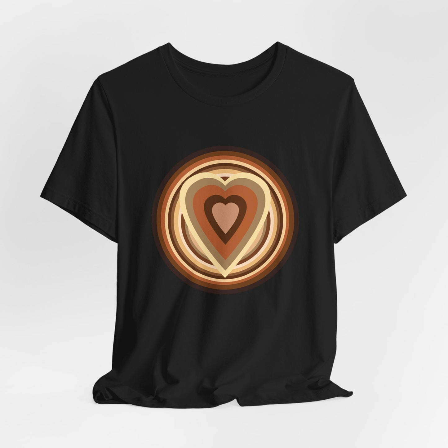 Beige Power Hearts T-Shirt Short Sleeve