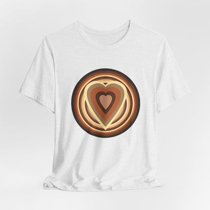 Beige Power Hearts T-Shirt Short Sleeve