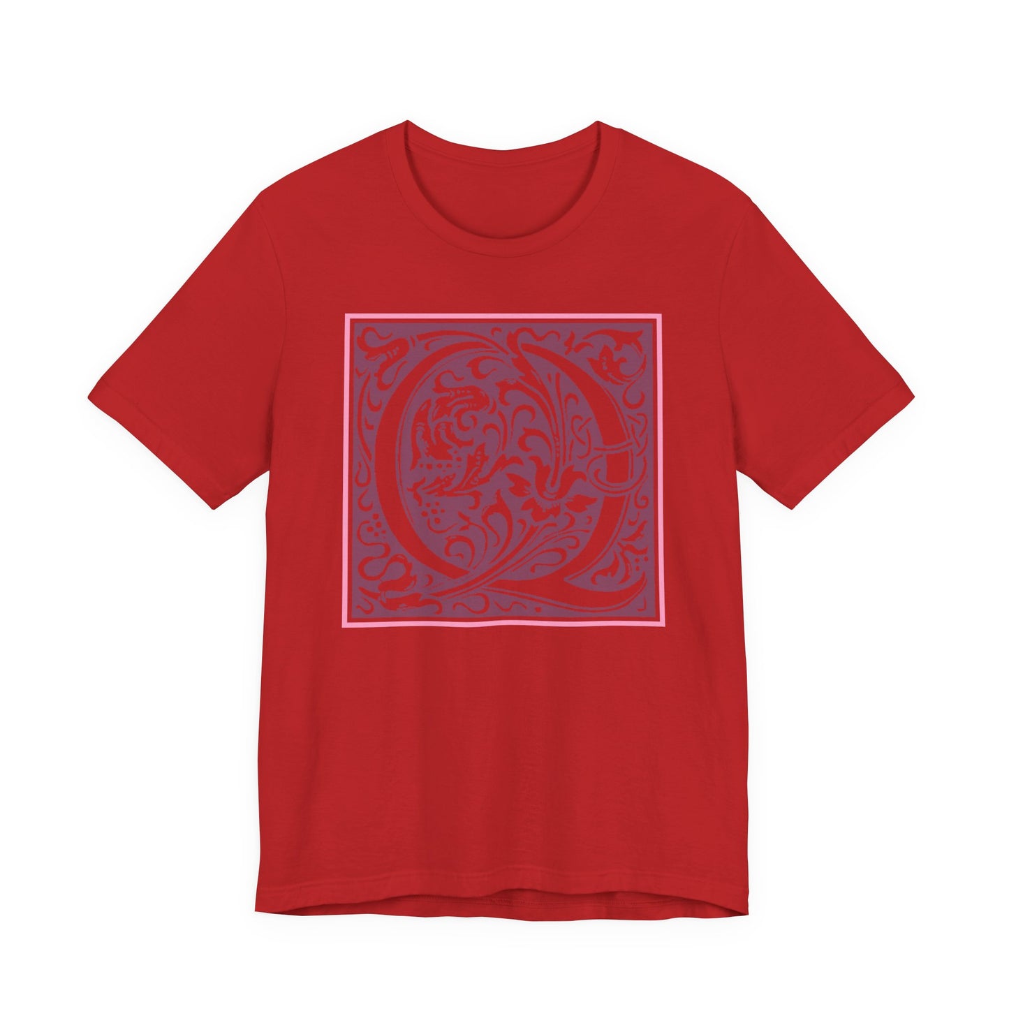 Q Scroll Wine T-Shirt Short Sleeve