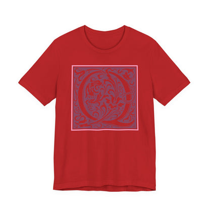 Q Scroll Wine T-Shirt Short Sleeve