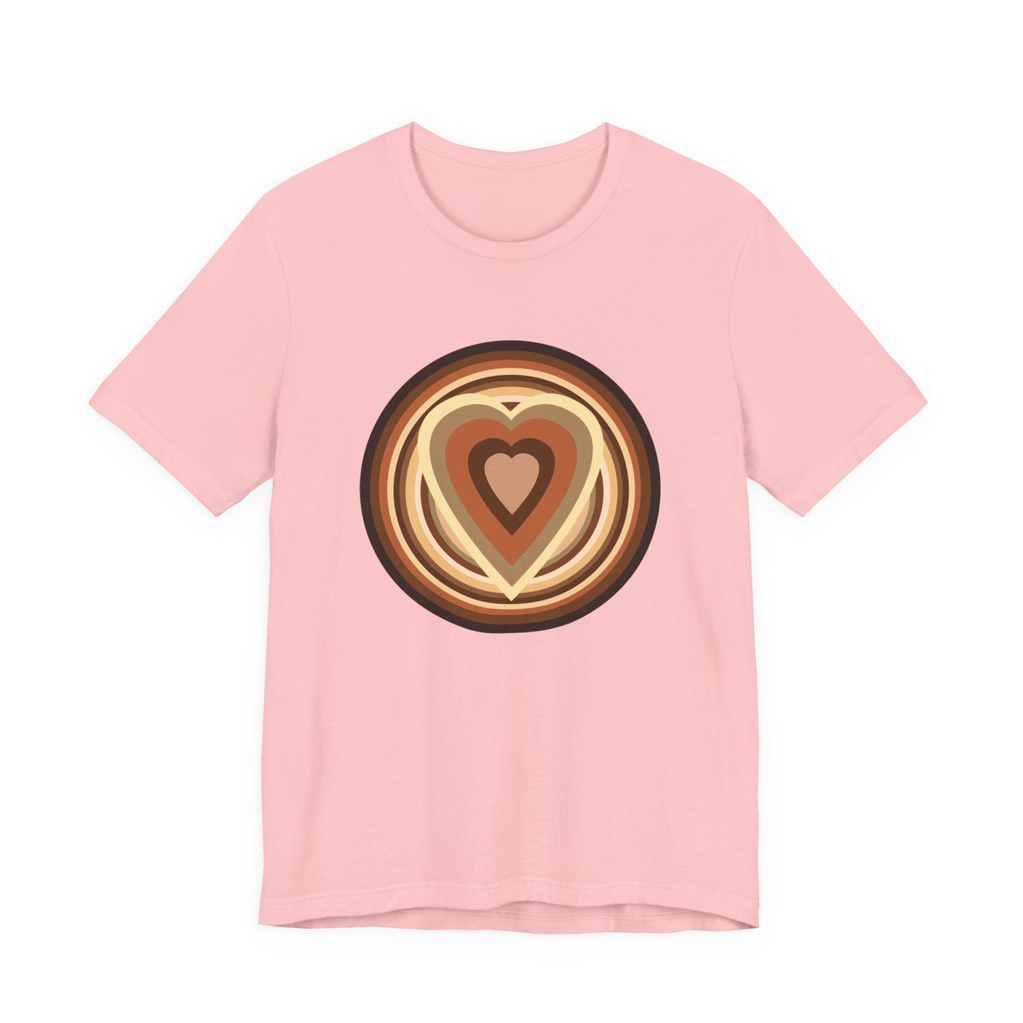 Beige Power Hearts T-Shirt Short Sleeve