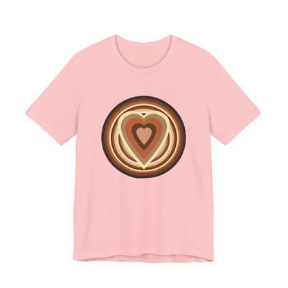Beige Power Hearts T-Shirt Short Sleeve