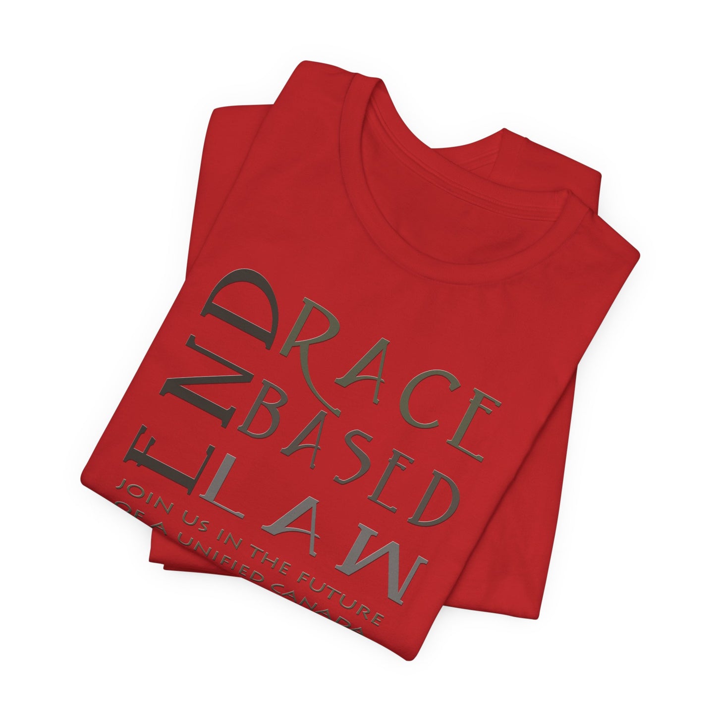 END RACE BASED LAW Canada Slim Grey T-Shirt Short Sleeve