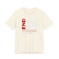 END RACE BASED LAW Canada Red White T-Shirt Short Sleeve