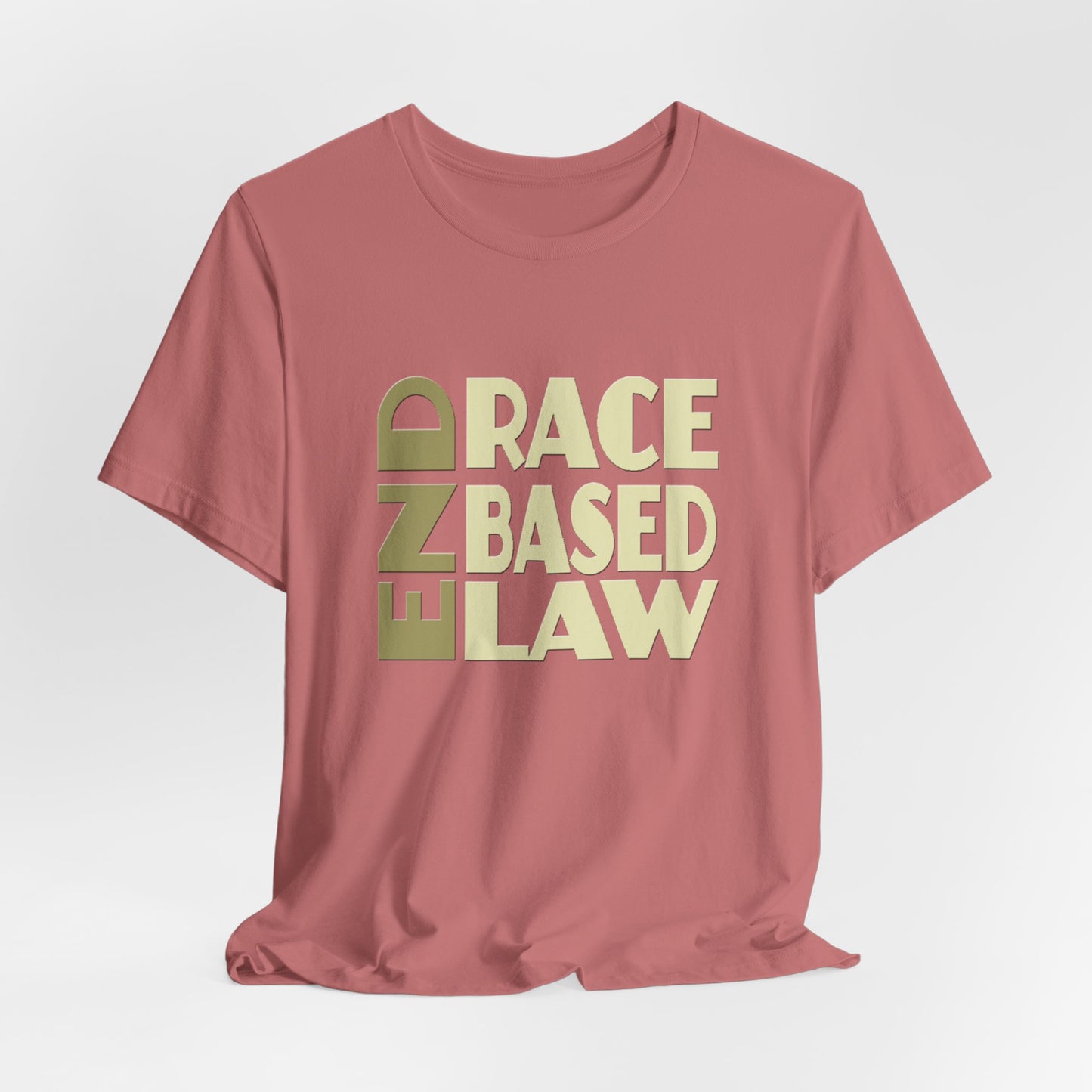END RACE BASED LAW Beige T-Shirt Short Sleeve