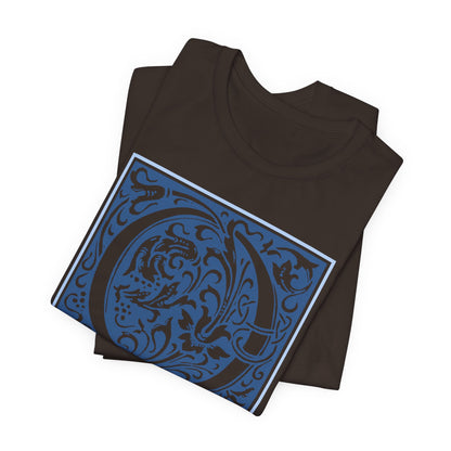 Q Scroll Blue T-Shirt Short Sleeve