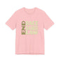 END RACE BASED LAW Beige T-Shirt Short Sleeve