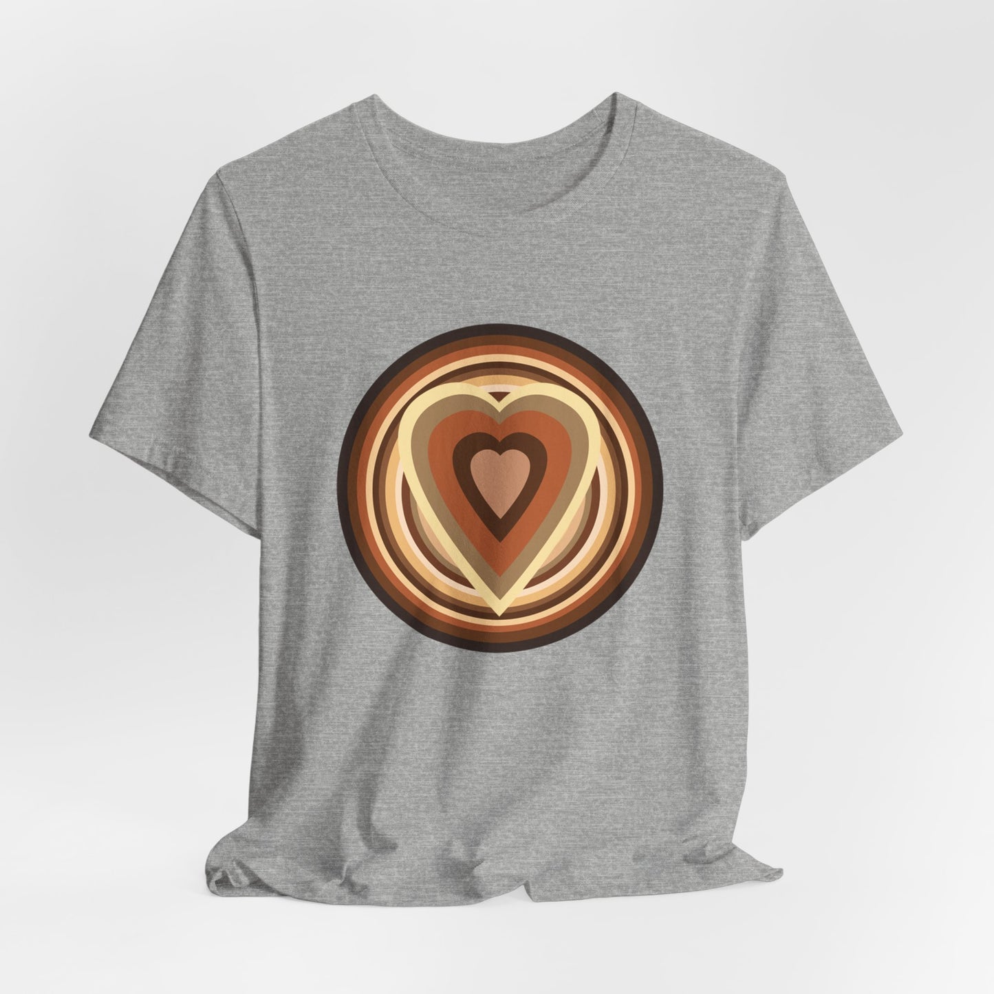 Beige Power Hearts T-Shirt Short Sleeve
