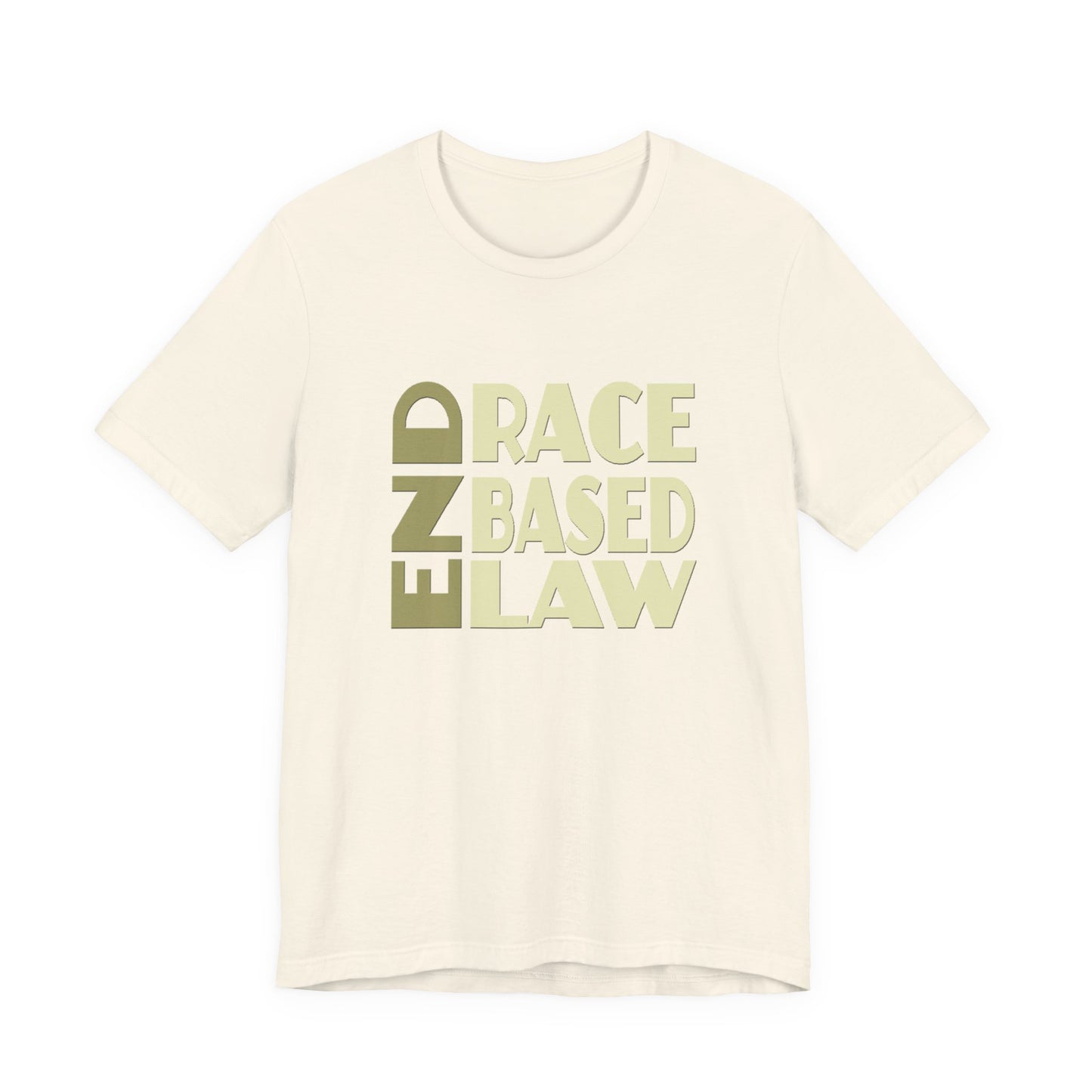 END RACE BASED LAW Beige T-Shirt Short Sleeve
