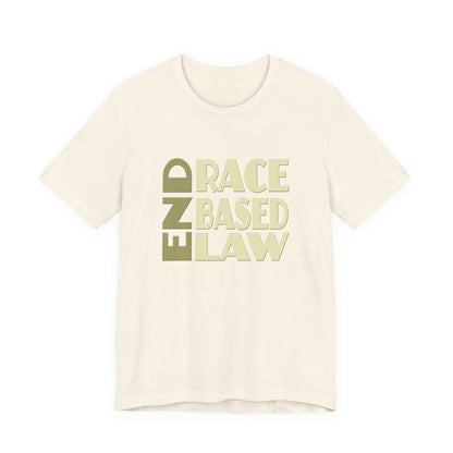 END RACE BASED LAW Beige T-Shirt Short Sleeve