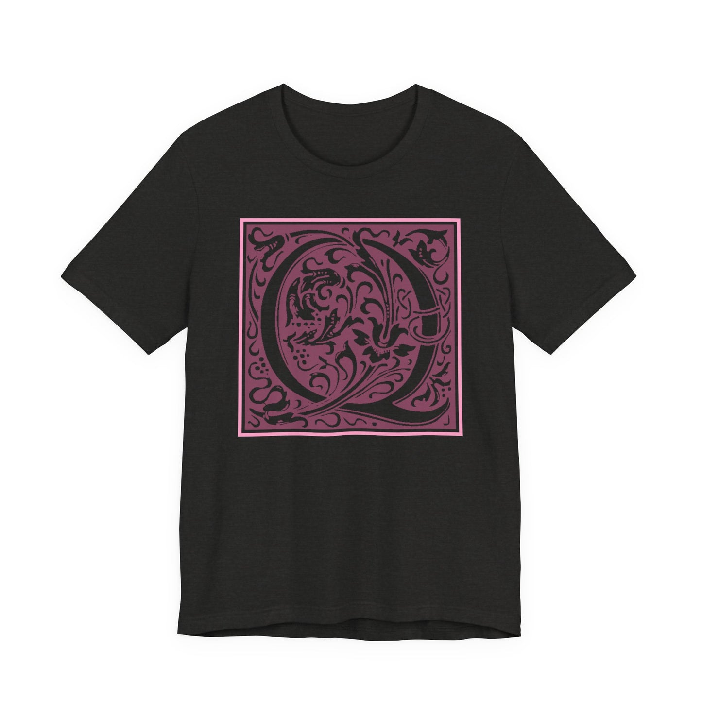 Q Scroll Wine T-Shirt Short Sleeve