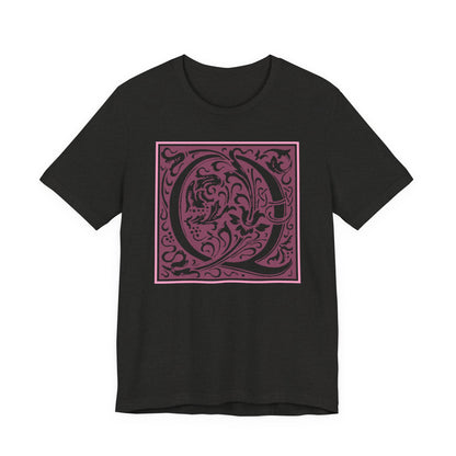 Q Scroll Wine T-Shirt Short Sleeve