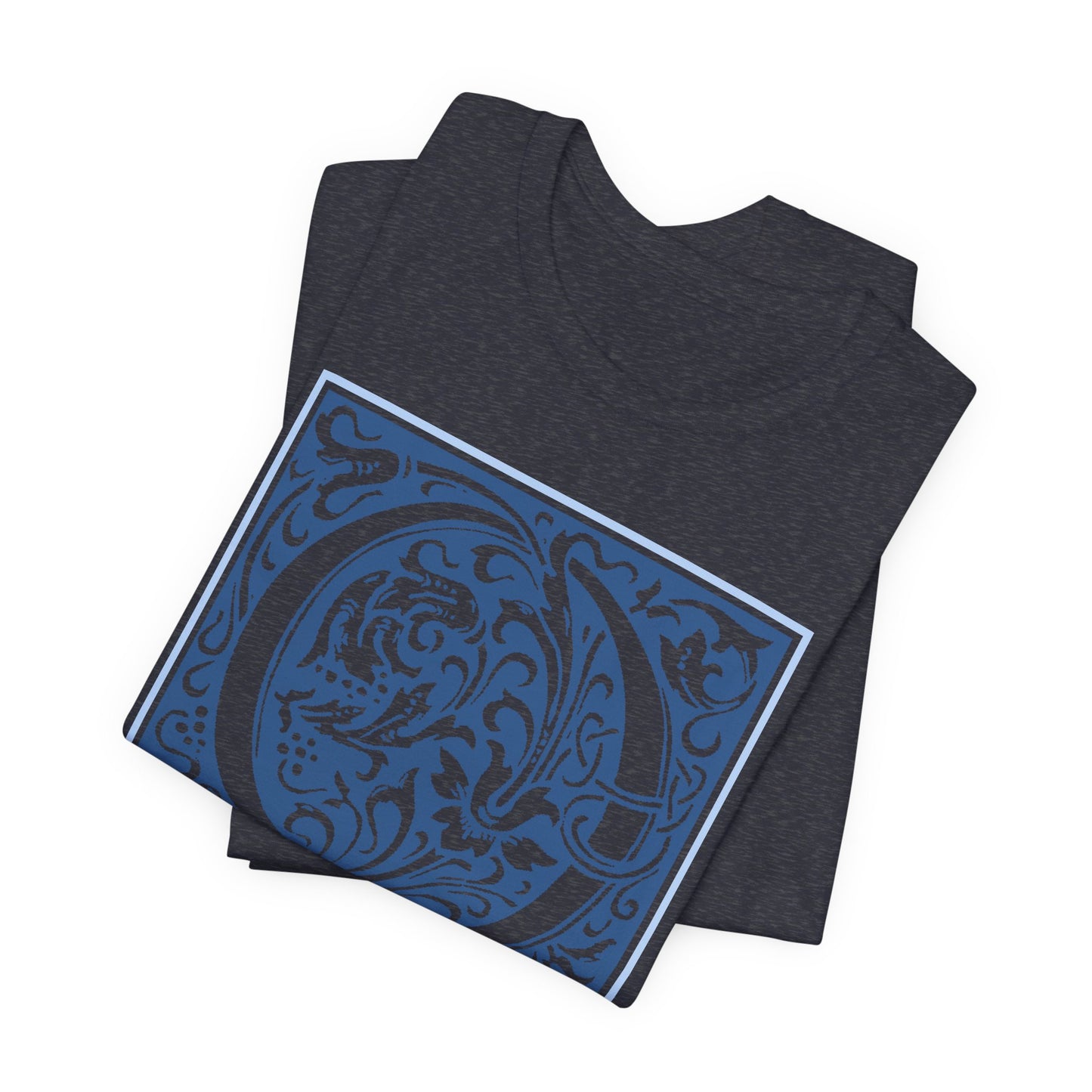 Q Scroll Blue T-Shirt Short Sleeve