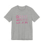 END RACE BASED LAW Slim Pink T-Shirt Short Sleeve