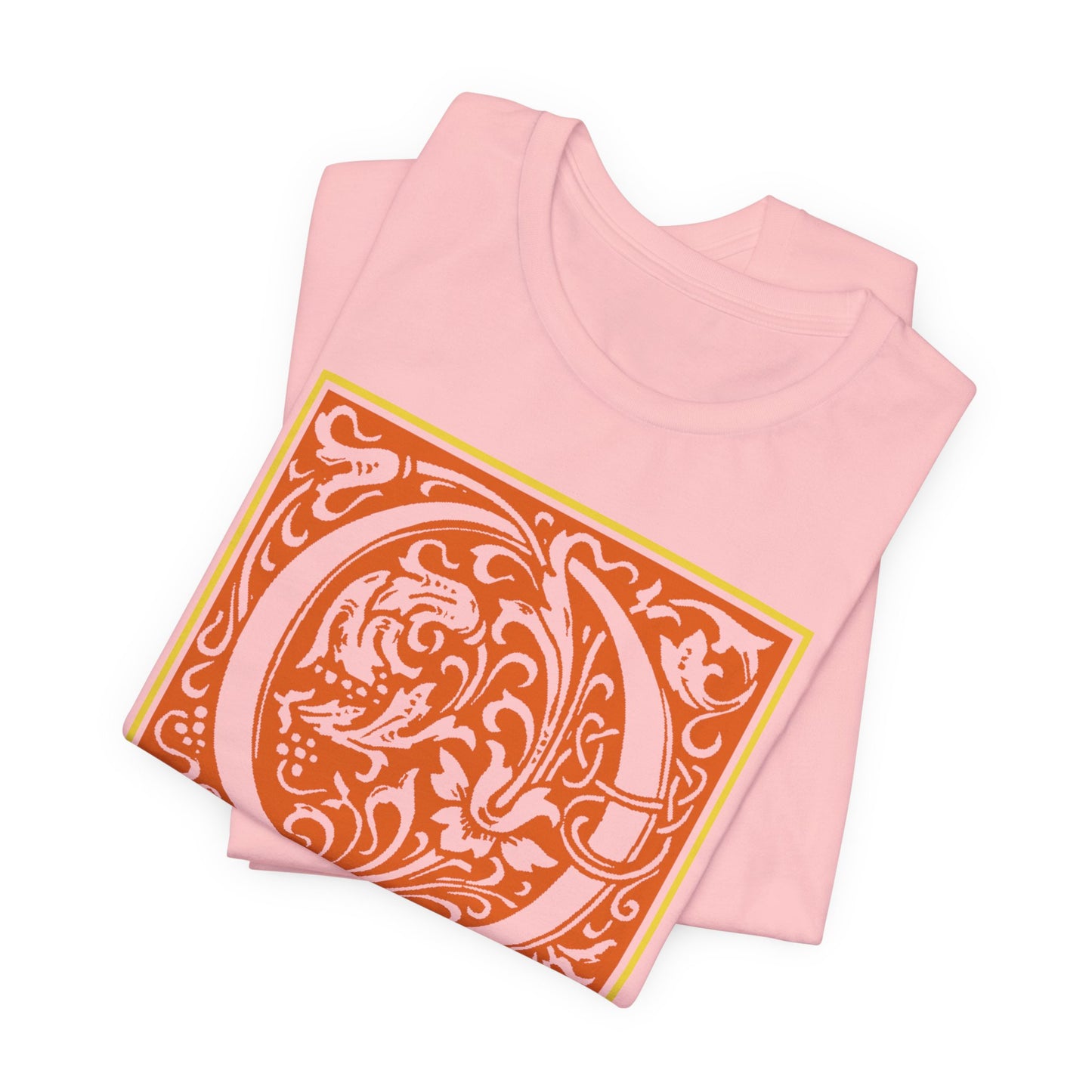 Q Scroll Orange T-Shirt Short Sleeve