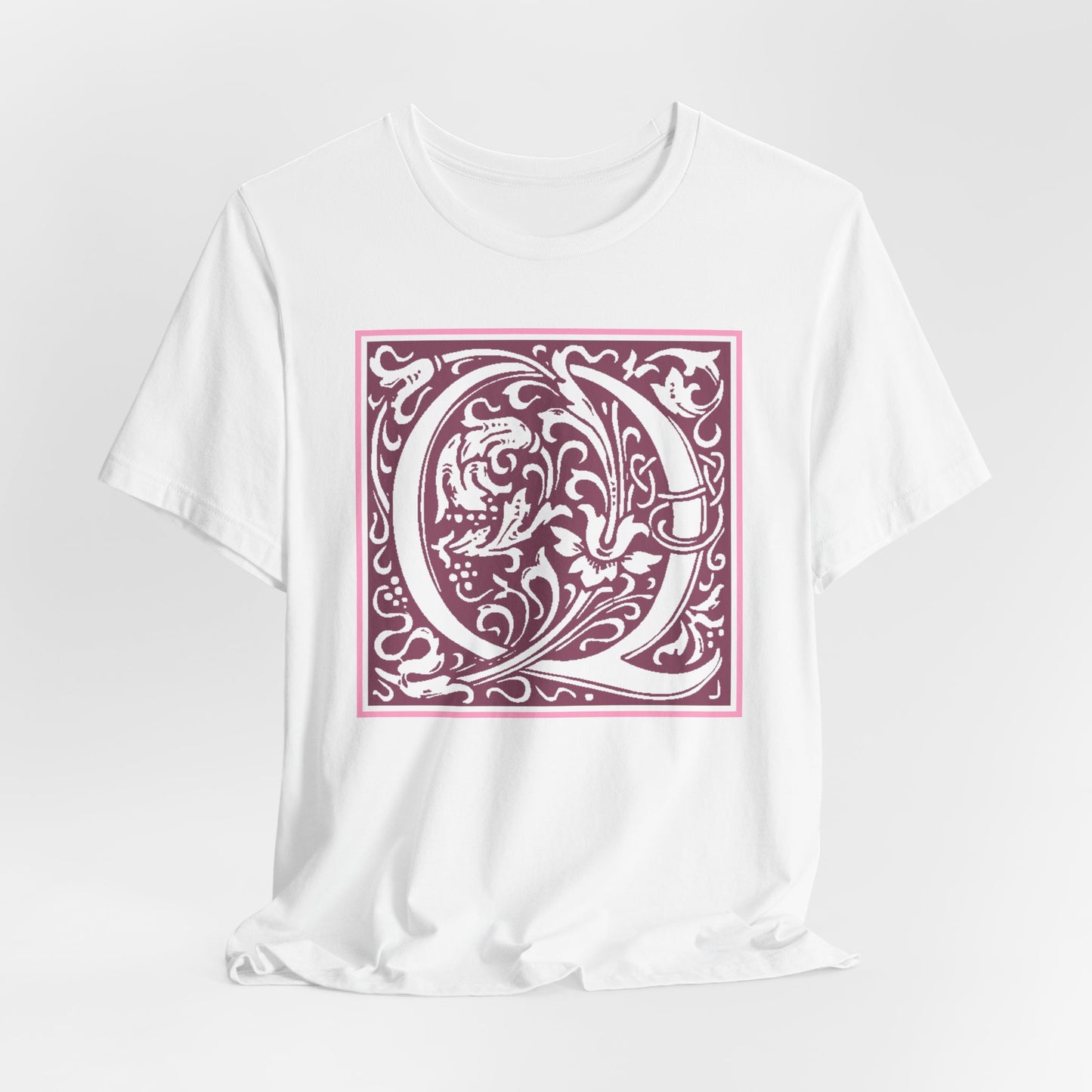 Q Scroll Wine T-Shirt Short Sleeve