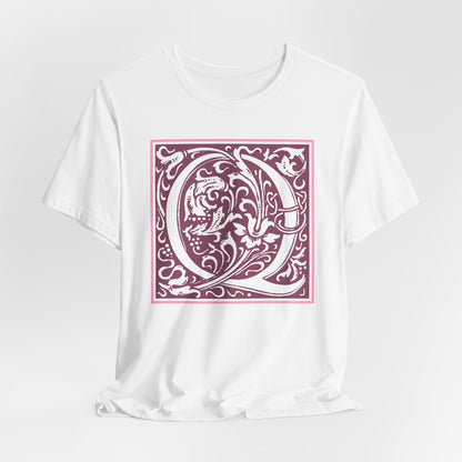 Q Scroll Wine T-Shirt Short Sleeve