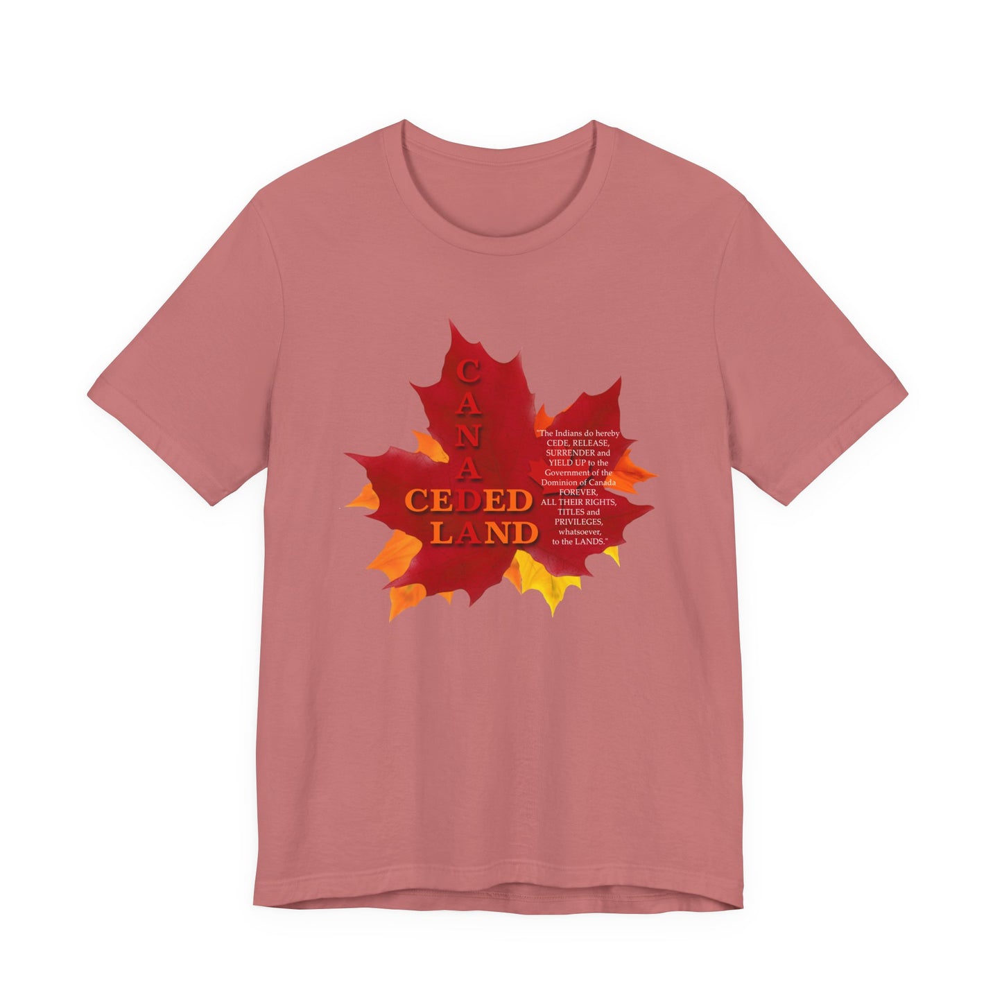 Canada Ceded Land T-Shirt Short Sleeve