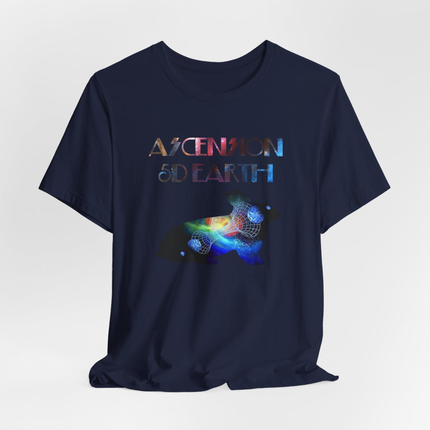 Ascension 5D Earth Rabbit T-Shirt Short Sleeve