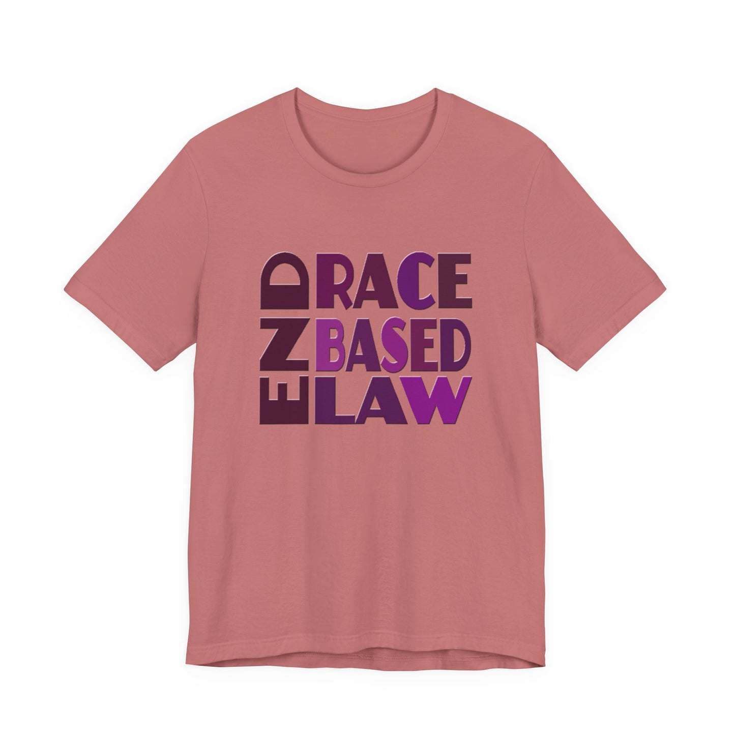 END RACE BASED LAW Purple T-Shirt Short Sleeve
