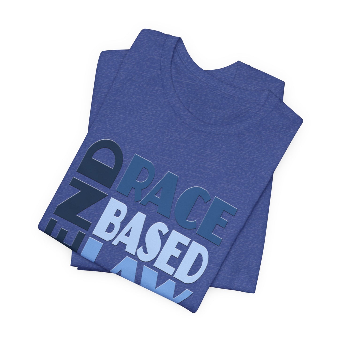END RACE BASED LAW Blue T-Shirt Short Sleeve
