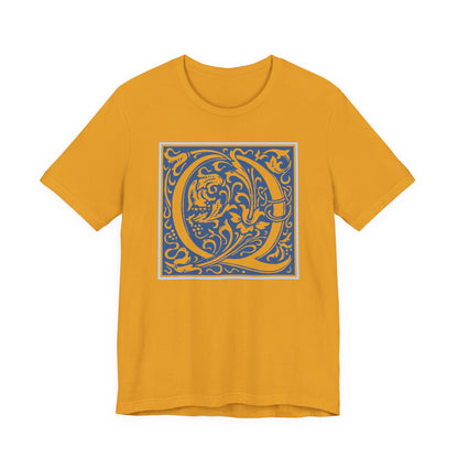 Q Scroll Blue T-Shirt Short Sleeve