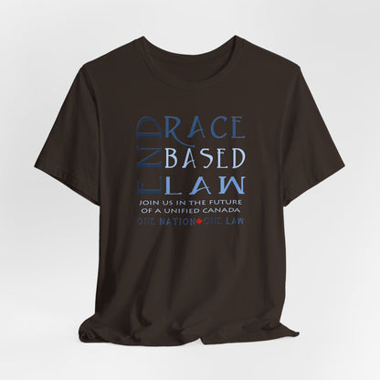 END RACE BASED LAW Canada Slim Blue T-Shirt Short Sleeve