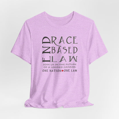 END RACE BASED LAW Canada Slim Grey T-Shirt Short Sleeve