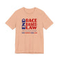 END RACE BASED LAW Canada Blue Red T-Shirt Short Sleeve