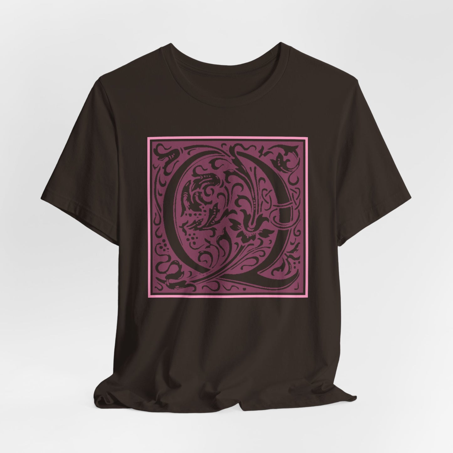Q Scroll Wine T-Shirt Short Sleeve