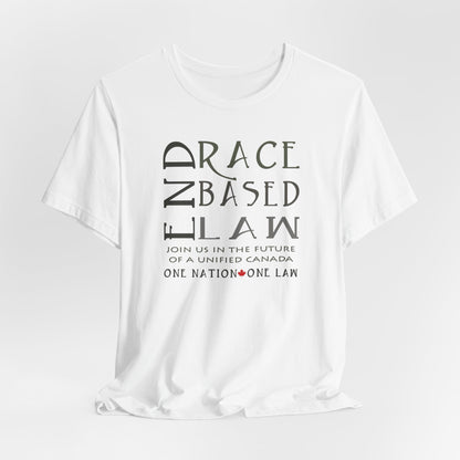 END RACE BASED LAW Canada Slim Grey T-Shirt Short Sleeve