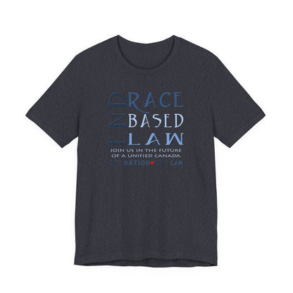 END RACE BASED LAW Canada Slim Blue T-Shirt Short Sleeve