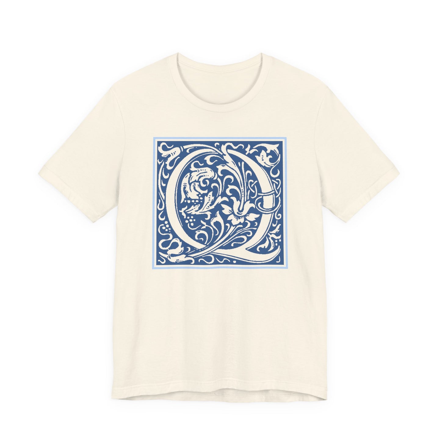 Q Scroll Blue T-Shirt Short Sleeve