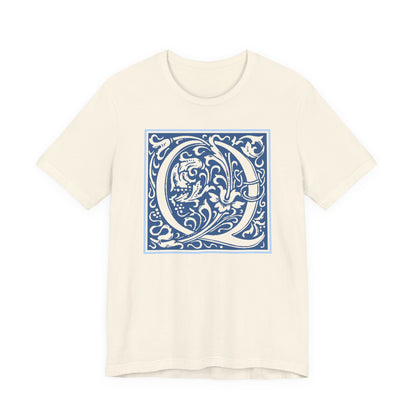 Q Scroll Blue T-Shirt Short Sleeve