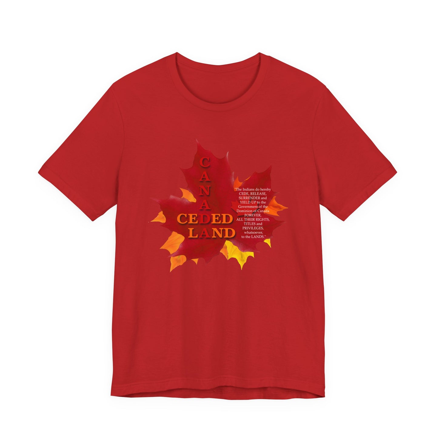 Canada Ceded Land T-Shirt Short Sleeve