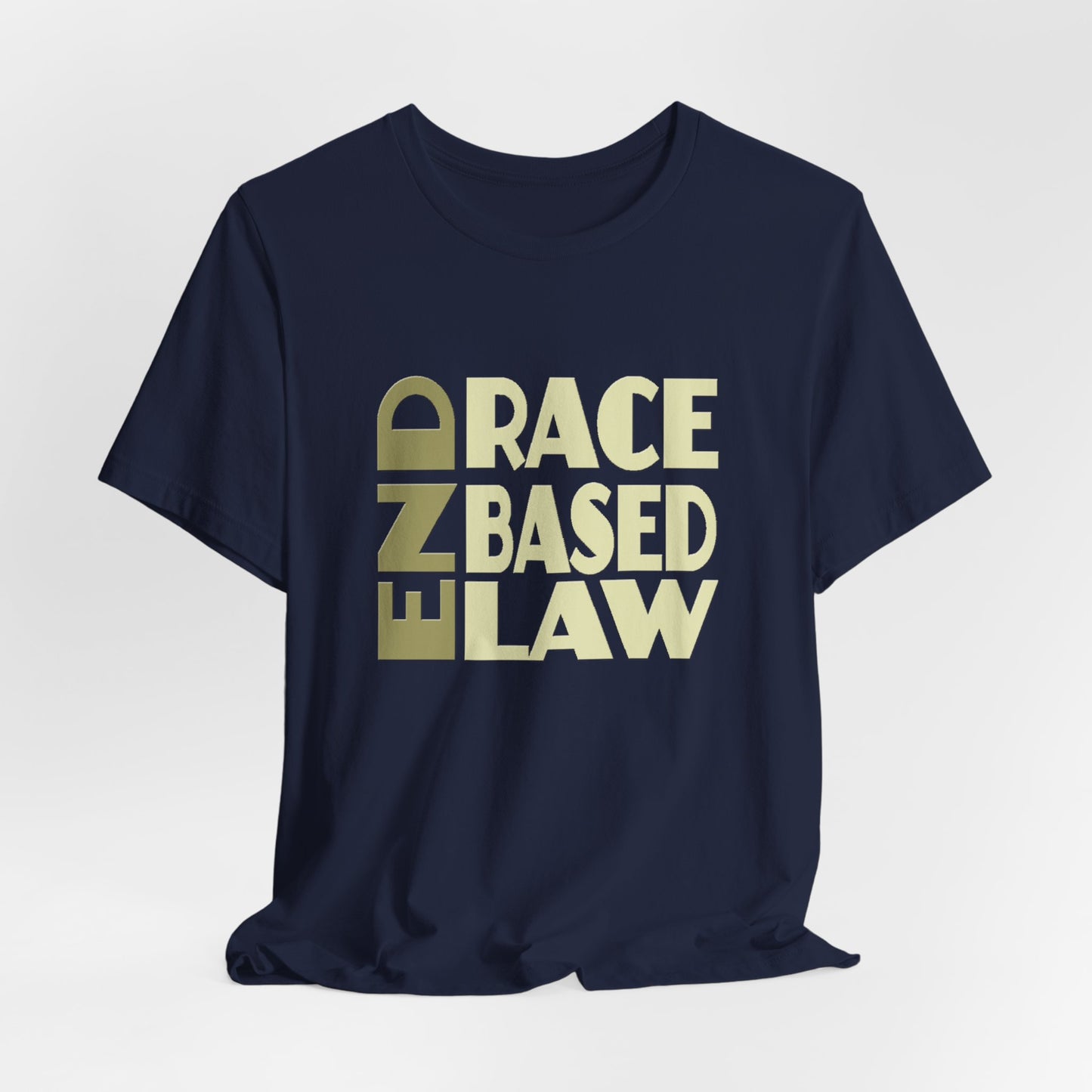 END RACE BASED LAW Beige T-Shirt Short Sleeve