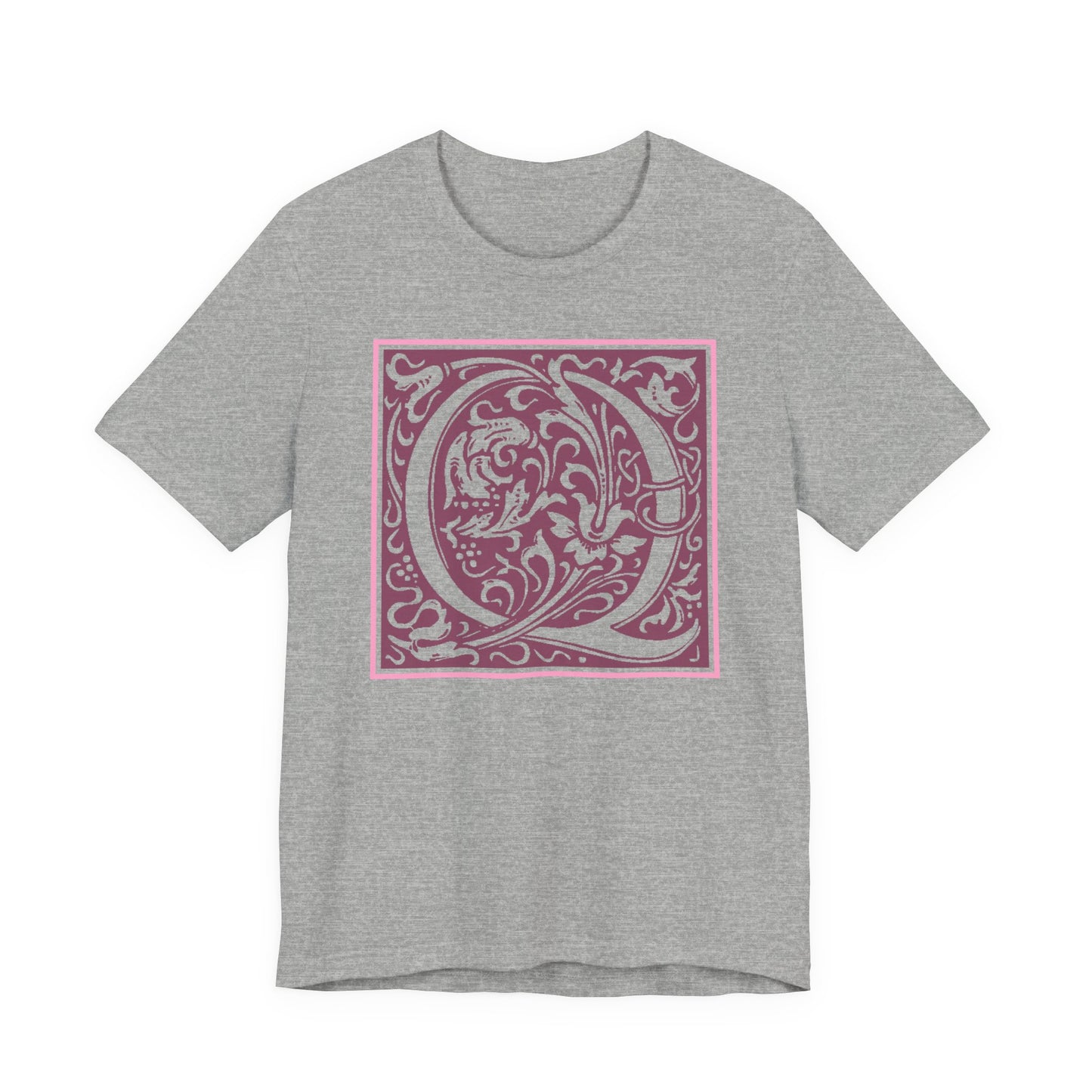 Q Scroll Wine T-Shirt Short Sleeve