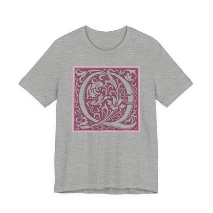 Q Scroll Wine T-Shirt Short Sleeve