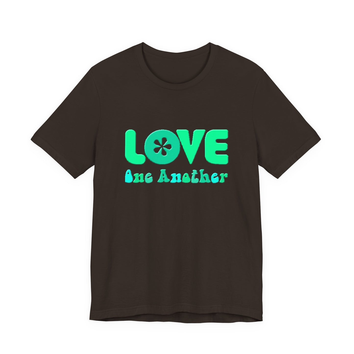 Love One Another Teal T-Shirt Short Sleeve