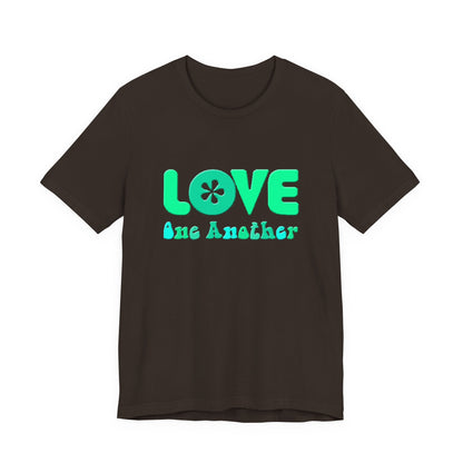 Love One Another Teal T-Shirt Short Sleeve