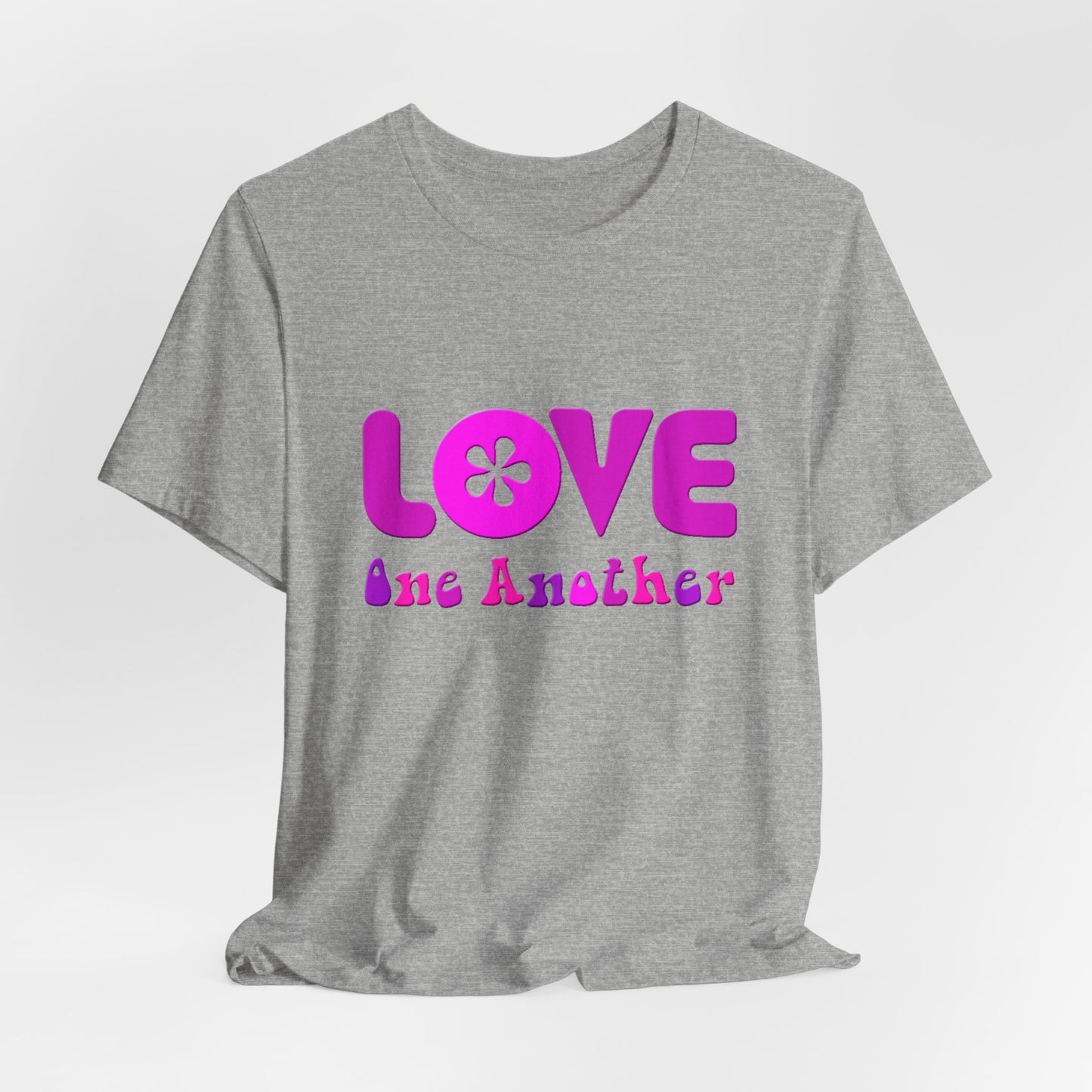 Love One Another Pink T-Shirt Short Sleeve