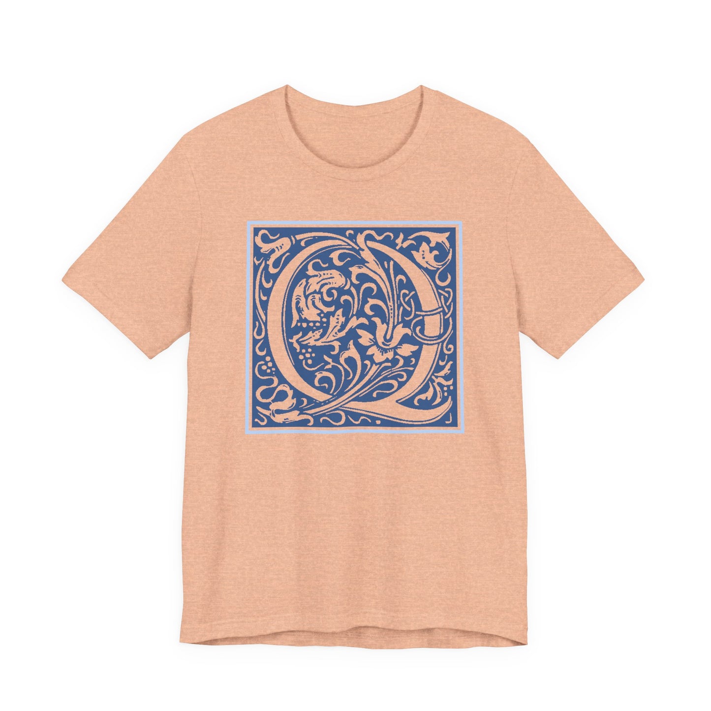 Q Scroll Blue T-Shirt Short Sleeve