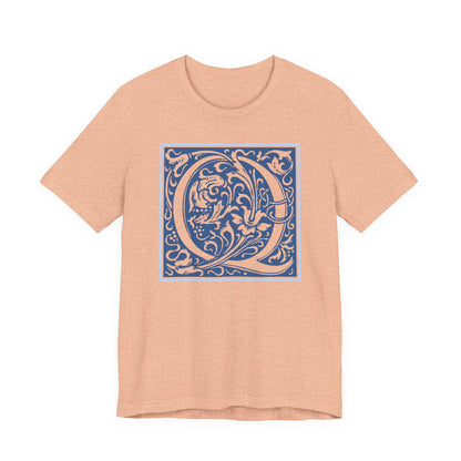 Q Scroll Blue T-Shirt Short Sleeve