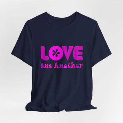 Love One Another Pink T-Shirt Short Sleeve