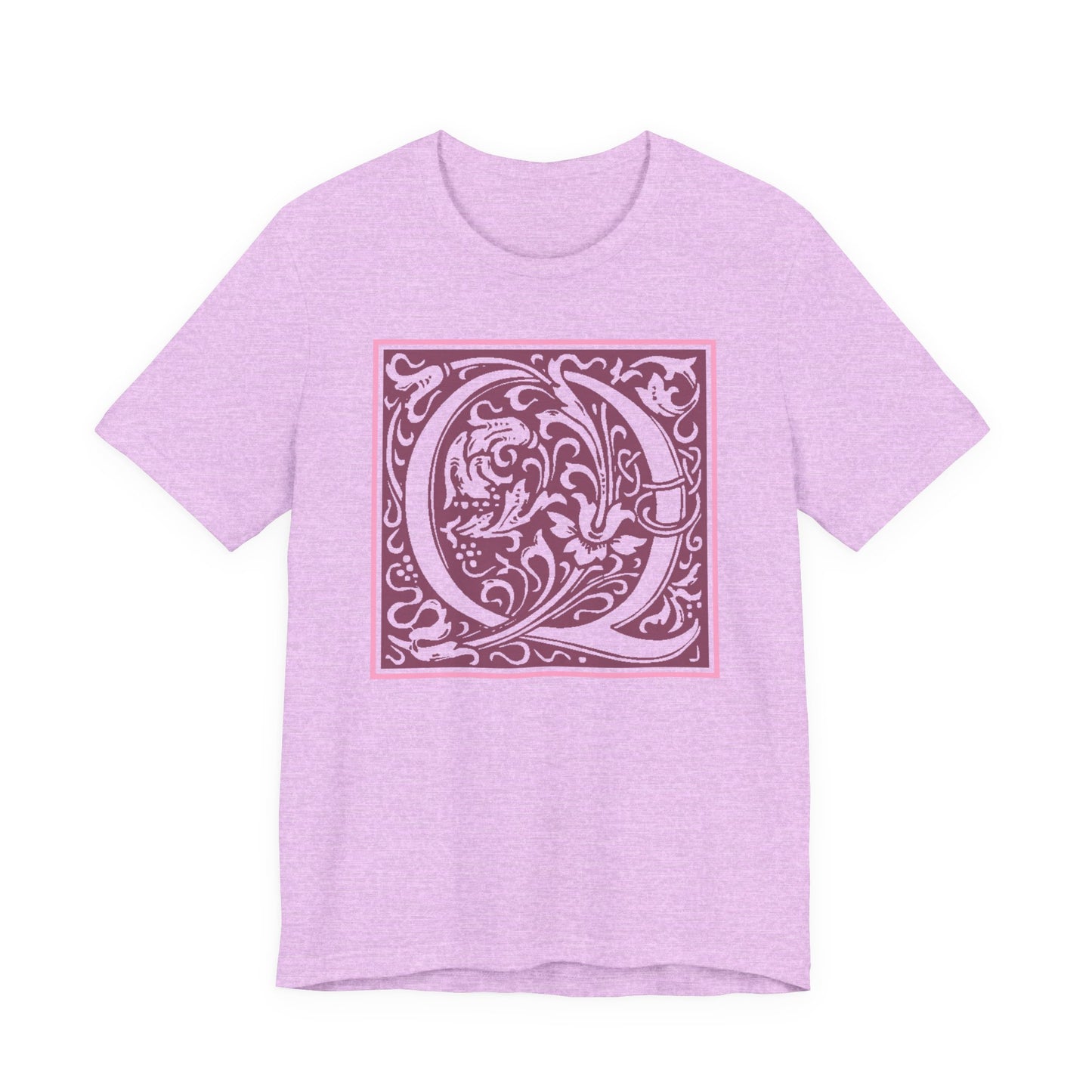 Q Scroll Wine T-Shirt Short Sleeve