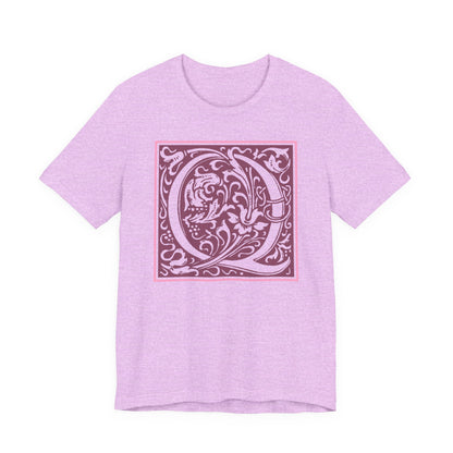 Q Scroll Wine T-Shirt Short Sleeve