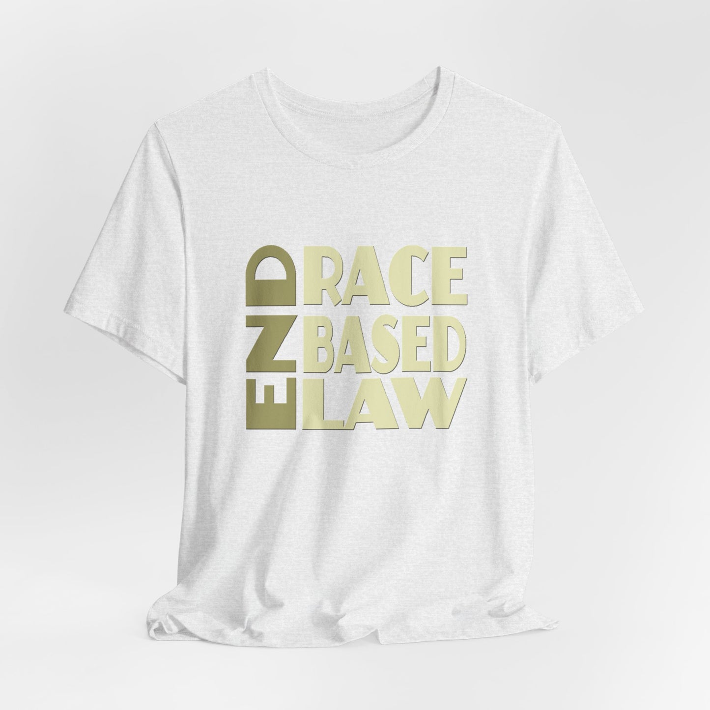 END RACE BASED LAW Beige T-Shirt Short Sleeve