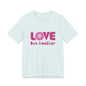 Love One Another T‑Shirt — Retro Pink Flower Peace Tee
