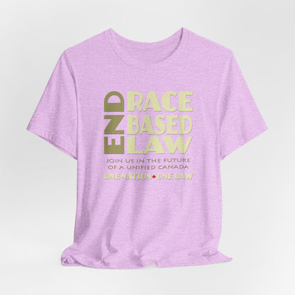 END RACE BASED LAW Canada Beige T-Shirt Short Sleeve